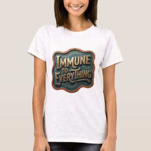 Camiseta Slogan Snappy Gold IMUNE A TUDO