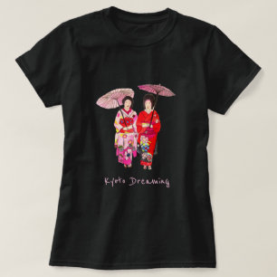 Camiseta Slogan sonhador de Kyoto Gisha kimono