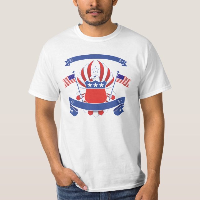 Camiseta slogan tee da bandeira americana (Frente)