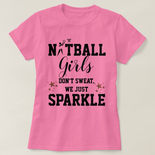 Camiseta Slogan temático das meninas do Netball do jogador (Frente do Design)
