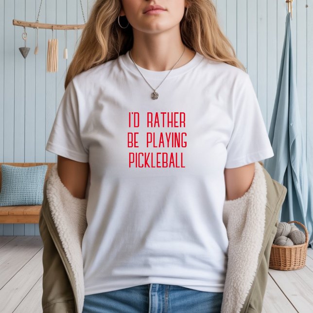 Camiseta Slogan vermelho engraçado do Sonho de Pickleball L (This t-shirt, designed specifically for moms who love pickleball. )