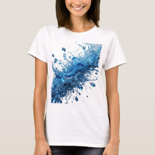 Camiseta Slogan WATER SPLASHES Cool Silver