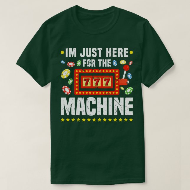 Camiseta Slot Machine Gambling Lover Engraçado Casino (Frente do Design)