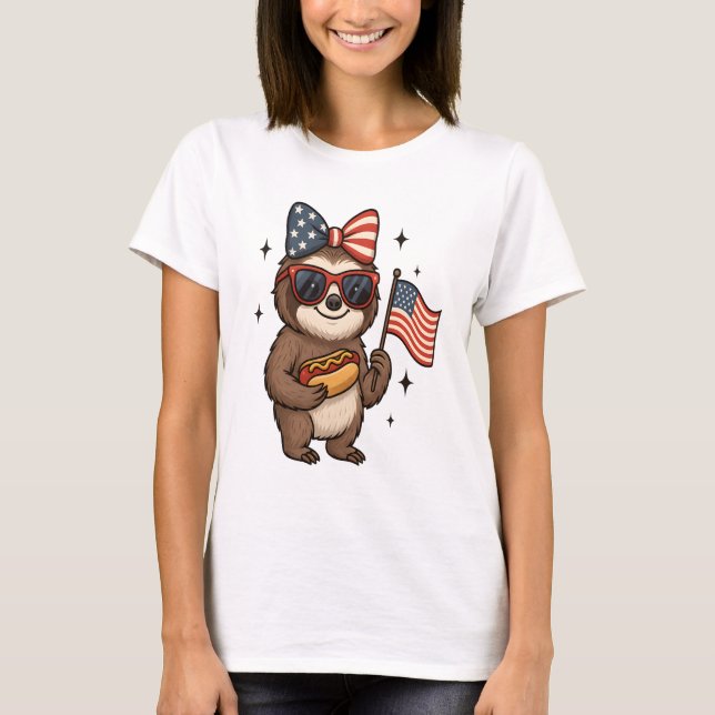 Camiseta Sloth 4th July (Frente)
