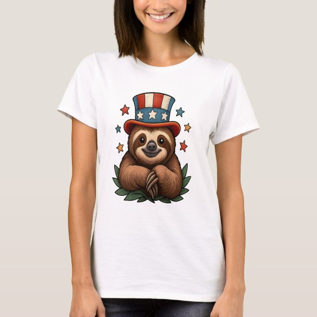 Camiseta Sloth 4th of July (Frente)