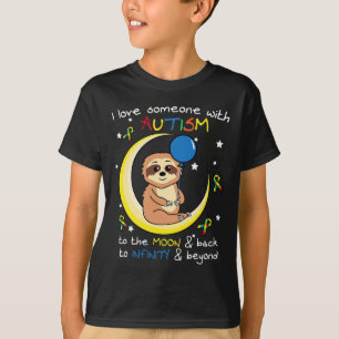 Camiseta Sloth Ama Alguém Com Autismo Quebra-cabeça Legal A
