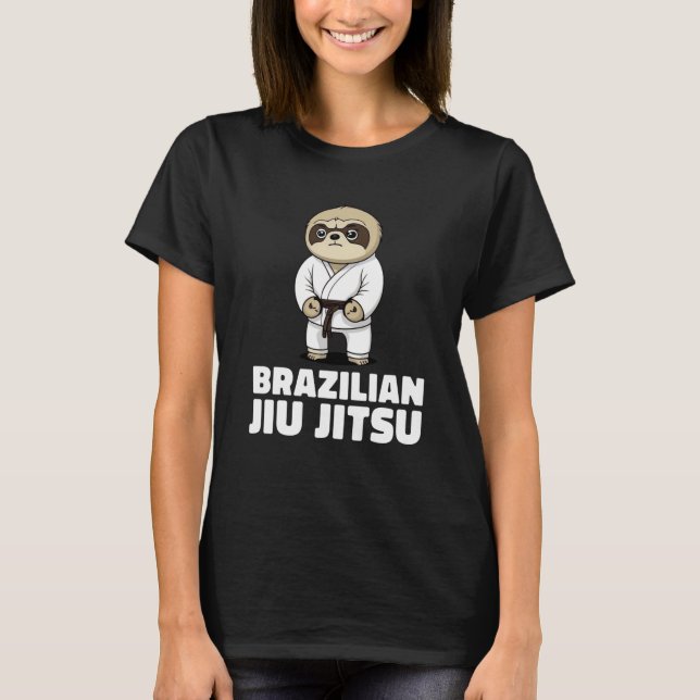 Camiseta Sloth Brazilian Jiu Jitsu and Grappling (Frente)