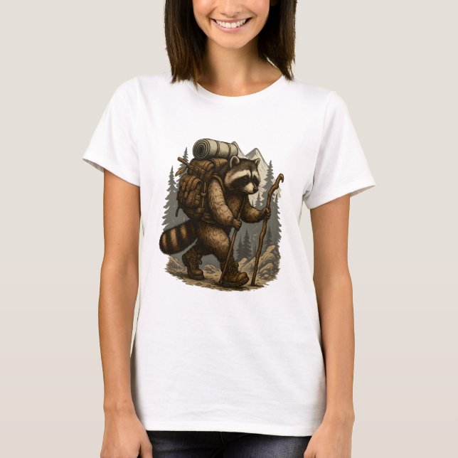 Camiseta Sloth Camping Hiking (Frente)