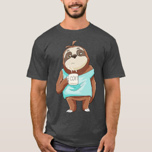Camiseta Sloth Coffee Kawaii