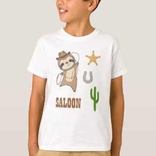 Camiseta Sloth Cowboy Lasso Oeste da Austrália