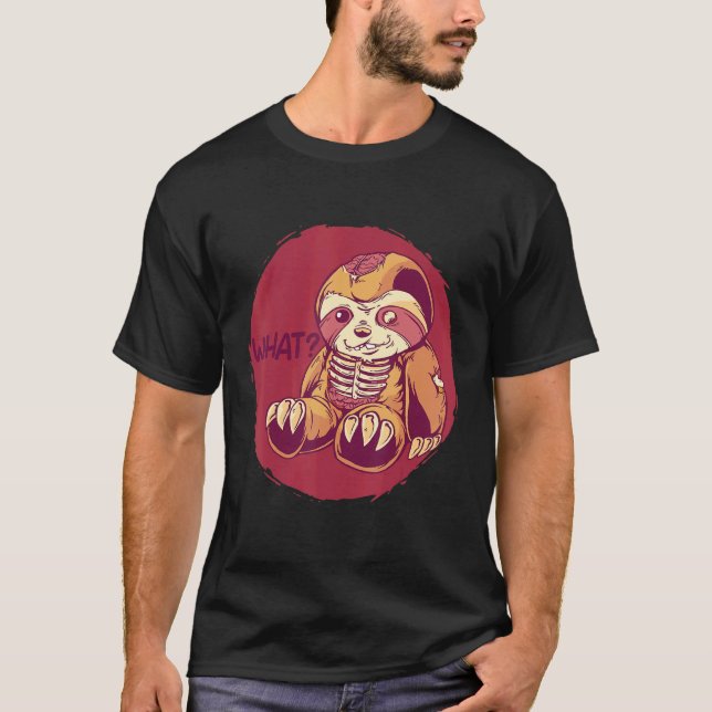 Camiseta Sloth Creepy Horror Murderous Sloths What (Frente)