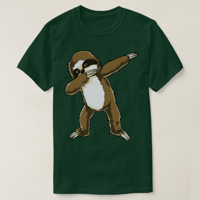 Camiseta Sloth Dabbing Funny Animal Dab Dance  Gifts (Frente do Design)