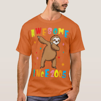 Camiseta Sloth Dabbing Incrível Desde 2005 Parabéns 15