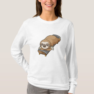 Camiseta Sloth dormindo com skate