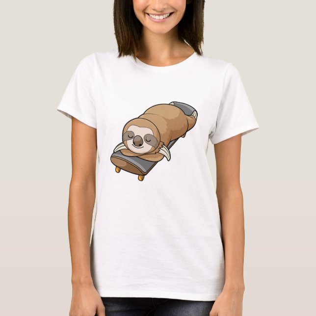 Camiseta Sloth dormindo com skate (Frente)