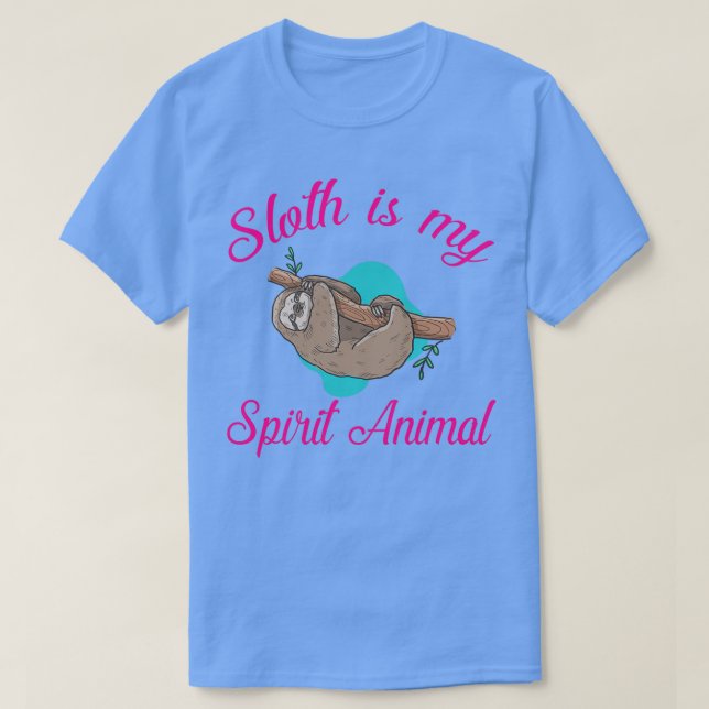Camiseta Sloth é o meu animal espiritual 5 (Frente do Design)