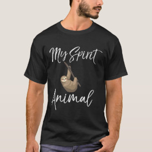 Camiseta Sloth É O Meu Espírito Animal Dotado Jovens Menina