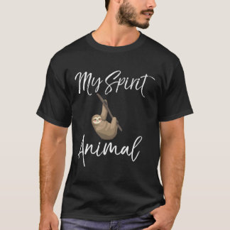 Camiseta Sloth É O Meu Espírito Animal Dotado Jovens Menina