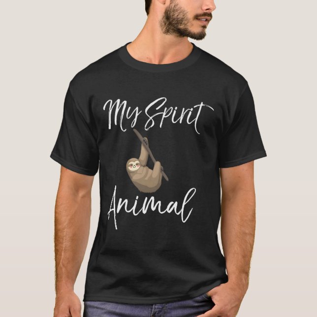 Camiseta Sloth É O Meu Espírito Animal Dotado Jovens Menina (Frente)