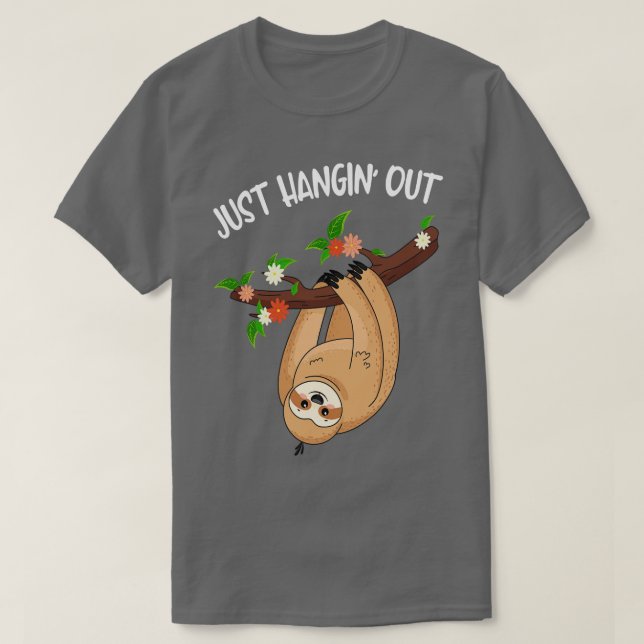 Camiseta Sloth Engraçada (Frente do Design)