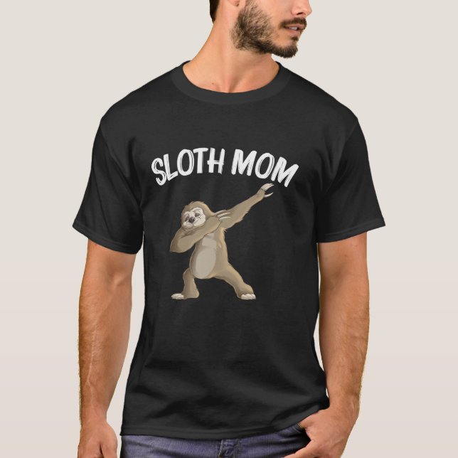 Camiseta Sloth Engraçada Para Mamãe Mamãe Devagar As Leves  (Frente)