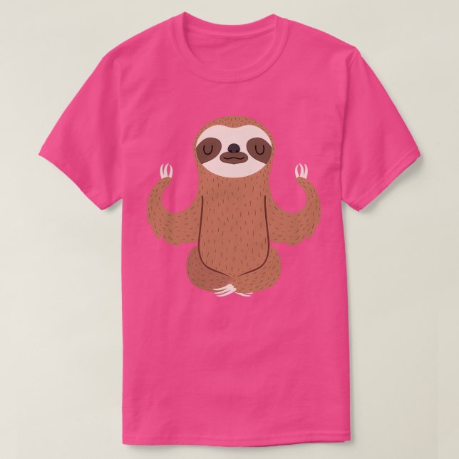Camiseta Sloth fazendo yoga (Frente do Design)