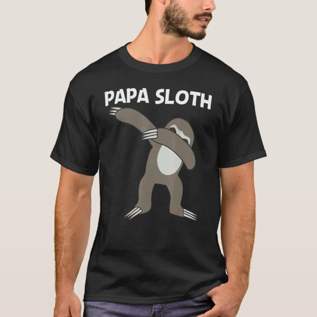 Camiseta Sloth For Men Pai Tropical RainForest Animal (Frente)