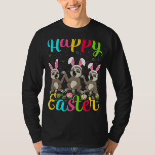 Camiseta Sloth Funny Easter Felz pascoa De Coelhinho De Ovo