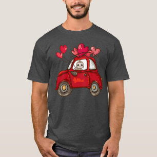 Camiseta Sloth Heart Dia de os namorados Carro Love Ballon