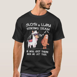 Camiseta Sloth Hiking Team Sloth Llama Hiking Mountaineerin