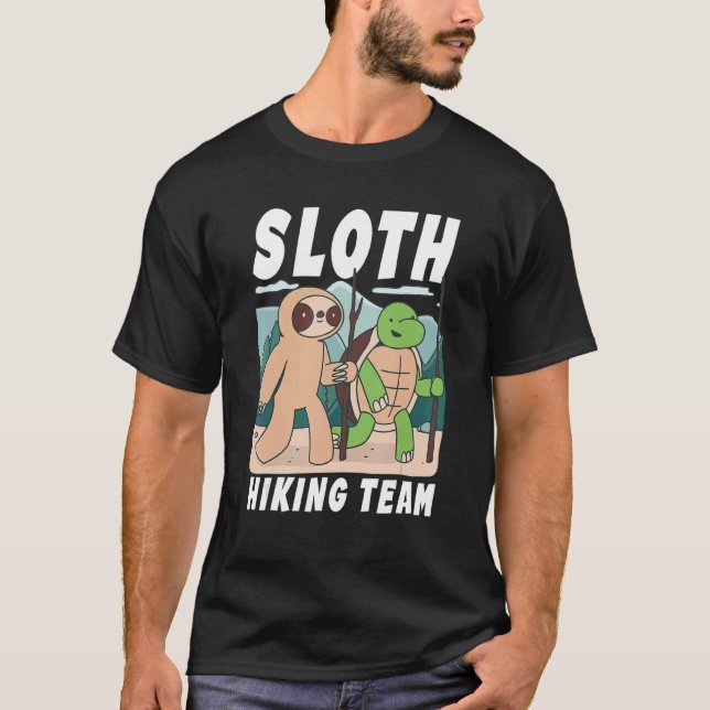Camiseta Sloth Hiking Team Sloth Sloth Slow Hiker (Frente)