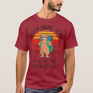 Camiseta Sloth Hiking Team Women Girl Gift