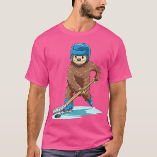 Camiseta Sloth Hockey Sloth Jogando Hockey Sloth