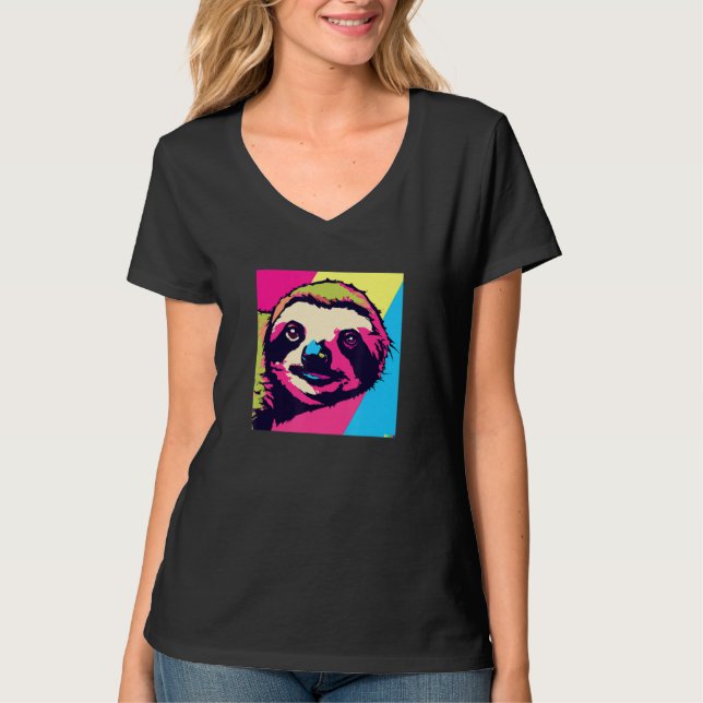 Camiseta Sloth in Pop Style (Frente)