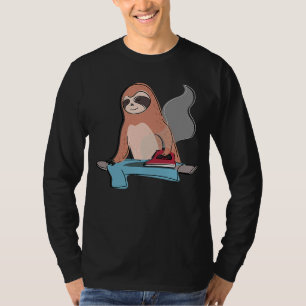 Camiseta Sloth Ironing Doméstico Preguiçoso Sloth