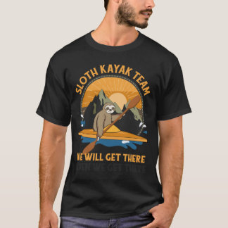 Camiseta Sloth Kayaking retro retro