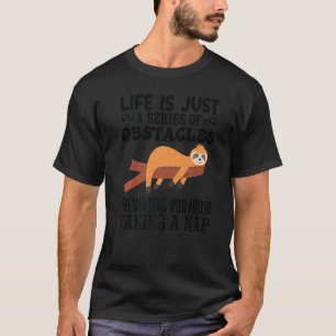 Camiseta Sloth Levando Um Sono Para A Vida Motivacional Pre