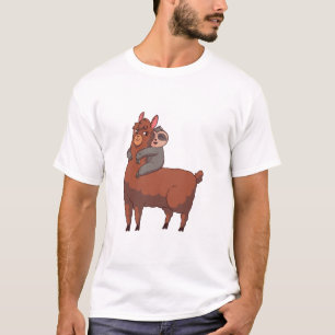 Camiseta Sloth Llama Hugging
