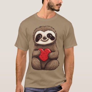 Camiseta Sloth Love In Love Friendship and Valentines