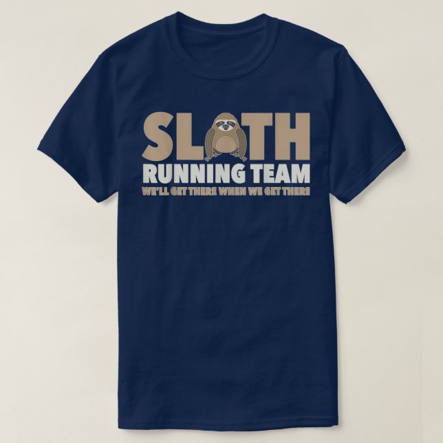 Camiseta Sloth Lover Gift Running Team Bem Ali Sticker (Frente do Design)