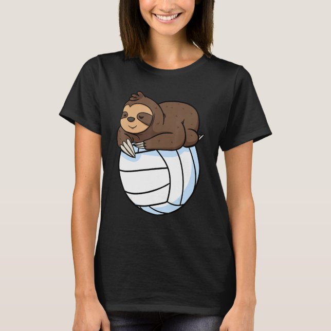 Camiseta Sloth Lpreguiçoso Esportes de Voleibol Selvagem (Frente)