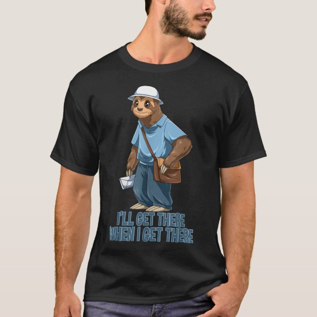 Camiseta Sloth Mailman - Funny E Rude Mailman (Frente)