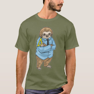 Camiseta Sloth Math Teacher Set quadrado