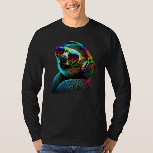 Camiseta Sloth Music DJ (Frente)