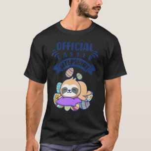 Camiseta Sloth Official Easter Sleep Kids Easter Pajama