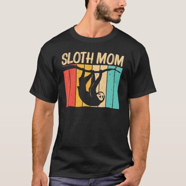 Camiseta Sloth Para Mamãe Mãe Preguiçosa Animal (Frente)