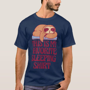 Camiseta Sloth Pyjamas Sleep Gifts Sleep Night 