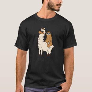 Camiseta Sloth Riding On Llama No Prob llama Llama