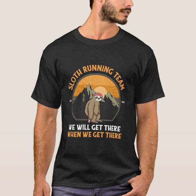Camiseta Sloth Running Shirt Sloth Runth Team (Frente)