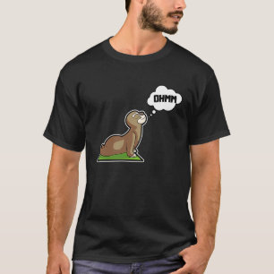 Camiseta Sloth Sloth Yoga Poses Esportiva ginástica Ohm Hea